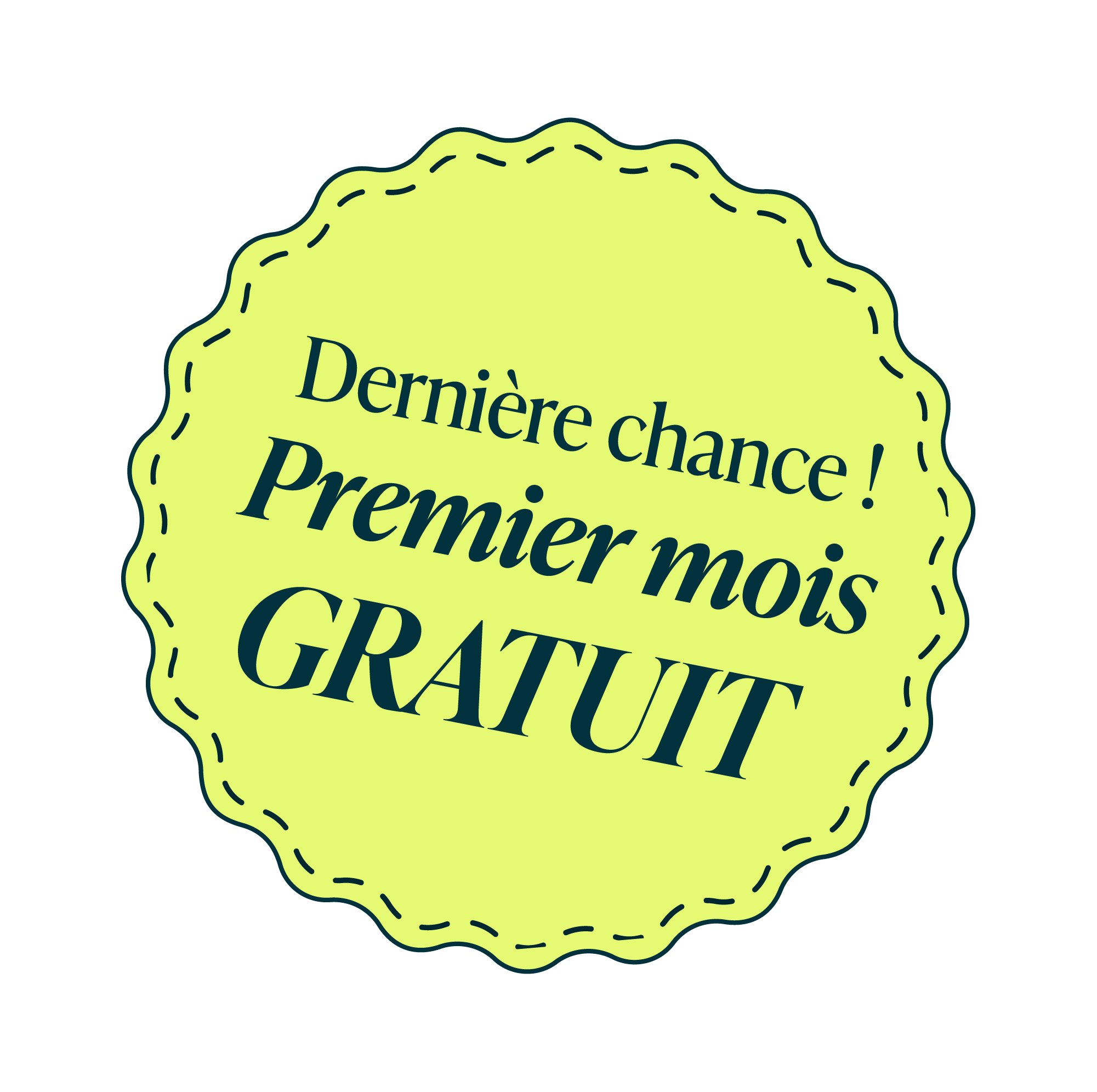 Sticker EMG FR Laatste kans eerste maand gratis